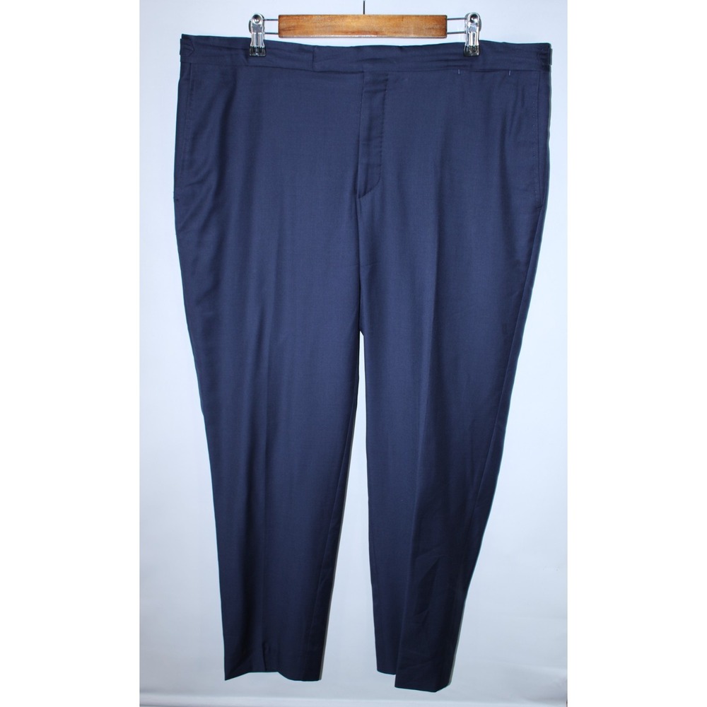 Pal Zileri‎ Men's 56 Navy Blue 100% Wool Dress Pants